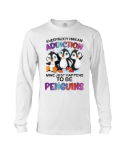 Addiction just happens to be penguins Long Sleeve Tee tile