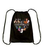 I'm a cataholic Drawstring Bag tile