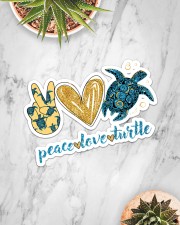 Peace Love Turtle Sticker - Single (Horizontal) aos-sticker-single-horizontal-lifestyle-front-06