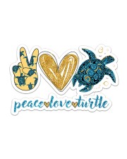 Peace Love Turtle Sticker - Single (Horizontal) front