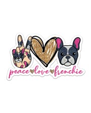 Peace love frenchie Sticker - Single (Horizontal) front