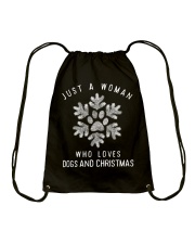 Just A Woman Who Loves Dogs And Christmas Drawstring Bag tile