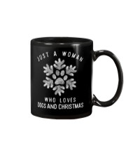 Just A Woman Who Loves Dogs And Christmas Mug tile