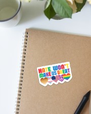 Hate won't make us great Sticker - Single (Vertical) aos-sticker-single-vertical-lifestyle-front-16