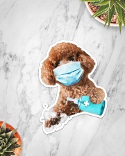 Poodle wash hands Sticker - Single (Vertical) aos-sticker-single-vertical-lifestyle-front-06
