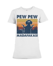 Dog Pew Pew Madafakas Premium Fit Ladies Tee tile