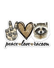 Peace Love Racoon Sticker - Single (Horizontal) front