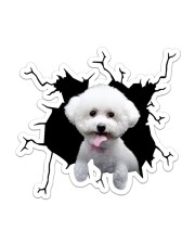 Bichon Frise Crack Sticker - Single (Vertical) front