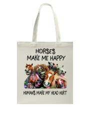 Horses Make Me Happy Tote Bag tile