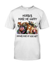 Horses Make Me Happy Premium Fit Mens Tee tile