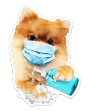 pomeranian wash hands Sticker - Single (Vertical) front