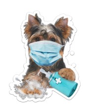 Yorkshire Terrier Wash Hands Sticker - Single (Vertical) front