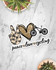 Peace Love Cycling Sticker - Single (Horizontal) aos-sticker-single-horizontal-lifestyle-front-06