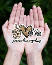 Peace Love Cycling Sticker - Single (Horizontal) aos-sticker-single-horizontal-lifestyle-front-20