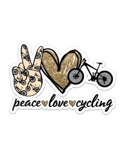 Peace Love Cycling Sticker - Single (Horizontal) front
