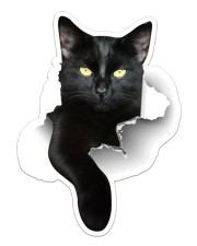 Black Cat Sticker - Single (Vertical) front