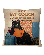 Black Cat-Wine Square Pillowcase front