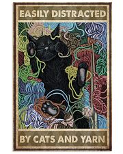 Easily distracted by cats and yarn 11x17 Poster front