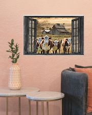 Hereford cattle 24x16 Poster poster-landscape-24x16-lifestyle-22