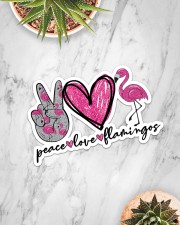 Peace Love Flamingo Sticker - Single (Horizontal) aos-sticker-single-horizontal-lifestyle-front-06