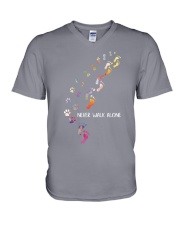 Never Walk Alone V-Neck T-Shirt tile
