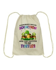 Addiction just happens to be Turtles Drawstring Bag tile