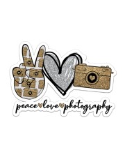 Peace Love Photography Sticker - Single (Horizontal) front