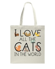 I Love All The Cats In The World Tote Bag tile
