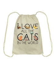 I Love All The Cats In The World Drawstring Bag tile