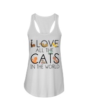 I Love All The Cats In The World Ladies Flowy Tank tile