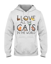 I Love All The Cats In The World Hooded Sweatshirt tile