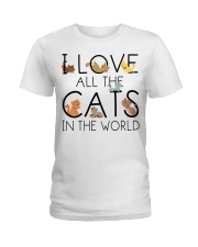 I Love All The Cats In The World Ladies T-Shirt tile