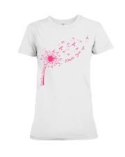 Never Give Up Breast Cancer Awareness Premium Fit Ladies Tee tile