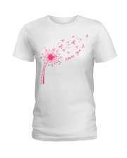 Never Give Up Breast Cancer Awareness Ladies T-Shirt tile