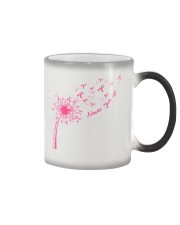 Never Give Up Breast Cancer Awareness Color Changing Mug tile