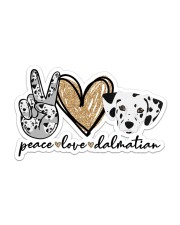 peace love dalmatian Sticker - Single (Horizontal) front