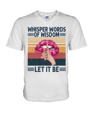Let It Be Breast Cancer Awareness V-Neck T-Shirt tile
