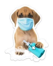 Great Dane wash hands Sticker - Single (Vertical) front