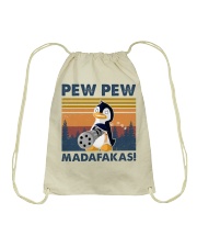 Penguin Pew Pew Madafakas Drawstring Bag tile