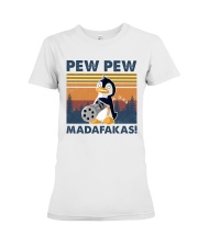 Penguin Pew Pew Madafakas Premium Fit Ladies Tee tile