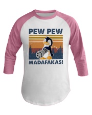 Penguin Pew Pew Madafakas Baseball Tee tile