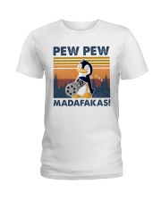 Penguin Pew Pew Madafakas Ladies T-Shirt tile