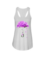 Never Give Up Fibromyalgia Ladies Flowy Tank tile