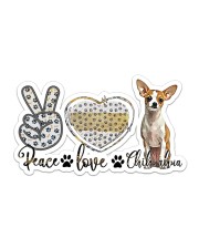 peace love chihuahua Sticker - Single (Horizontal) front
