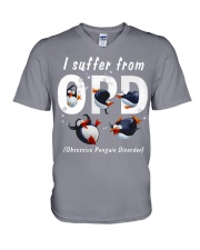 I Suffer From OPD - Obsessive Penguin Disorder V-Neck T-Shirt tile