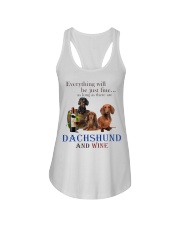 dachshund Ladies Flowy Tank tile