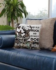 An old buck and his sweet doe Square Pillowcase aos-pillow-square-front-lifestyle-02
