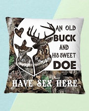 An old buck and his sweet doe Square Pillowcase aos-pillow-square-front-lifestyle-4