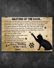 Black cat waitting at the door 24x16 Poster aos-poster-landscape-24x16-lifestyle-13