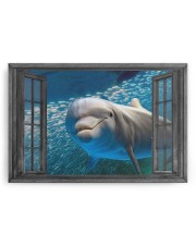 Dolphin 3D 30x20 Gallery Wrapped Canvas Prints aos-canvas-pgw-30x20-ghosted-front-02